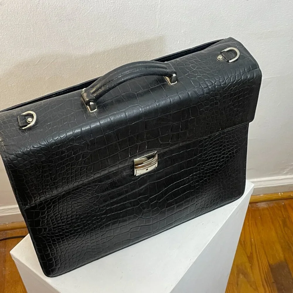 Jack Georges Genuine American Alligator Executive Briefcase #AL422 - USA Made